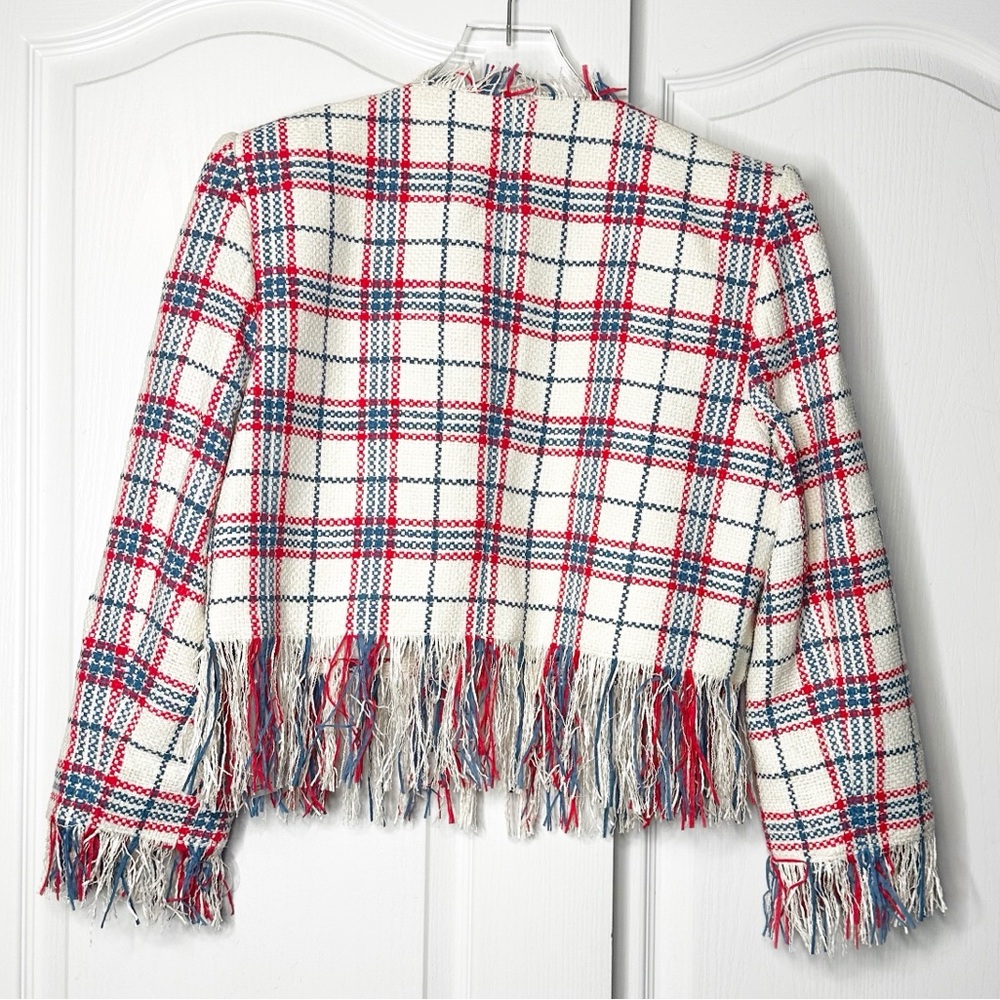 NWOT Veronica Beard Marlton Tweed Jacket Size Red White Blue Size 16 - Picture 6 of 16